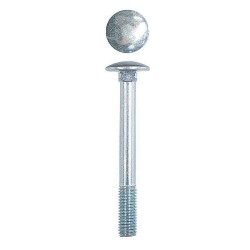 Set 50 Suruburi Metrice Cap Torbant, 8x120 mm, Zincate, DIN603-4.8, Suruburi Metrice Zincate cu Cap Torbant, Surub Metric Zincat cu Cap Torbant, Surub cu Filet Metric, Surub cu Cap Bombat si Gat Patrat, Surub Zincat Alb