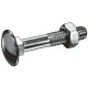 Set 50 Suruburi Metrice Cap Torbant, 8x120 mm, Zincate, DIN603-4.8, Suruburi Metrice Zincate cu Cap Torbant, Surub Metric Zincat cu Cap Torbant, Surub cu Filet Metric, Surub cu Cap Bombat si Gat Patrat, Surub Zincat Alb