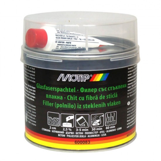 Chit cu Fibra din Sticla Motip, 1kg, Chit Reparare, Chit Reparare Caroserii, Chit Reparare Caroserii Auto, Chit Reparare Suprafete Auto, Chit Reparare Fibra din Sticla, Reparare Caroserii Chit, Chit Indreptare Caroserie, Chit Reparatie Caroserie Auto
