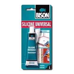 Silicon Universal Bison, 60 ml, Transparent, Mastic Etansare Universal, Bison Silicone Universal, Silicon Transparent, Mastic Etanseizant Universal, Silicon Bison, Silicon Etansare Rosturi Fisuri si Imbinari, Silicon de Culoare Transparenta