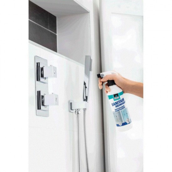 Solutie Curatat Baie Bison, 500 ml, Spray, Miros Proaspat, Solutie pentru Curatarea Baii si a Toaletelor cu Pulverizator, Solutie Curatare Baie si Toaleta Bison, Solutii Intretinere Bai si Toalete, Solutie Concentrata pentru Baie