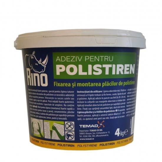 Adeziv pentru Polistiren Rino, 4 kg, Adeziv Polistiren, Adeziv Constructii, Adeziv Izolatii Polistiren, Adeziv Placi Polistiren, Adeziv Folii Polistiren, Adeziv pentru Lipirea Polistirenului, Adeziv Placi Tavan, Adeziv Tavan Fals