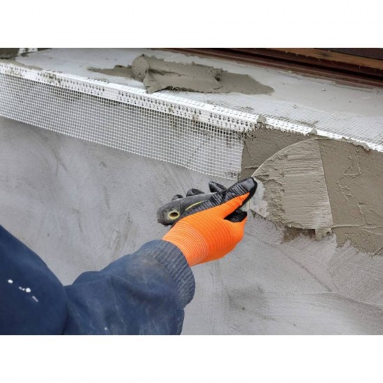 Set 25 Coltare din PVC, 10x10 mm, 2.5 m, Cu Plasa, Alb, Profil pentru Colt Exterior, Coltar Exterior, Coltar PVC, Profil Colturi, Profil Colturi Exterioare, Profil Protectie Colturi, Profil PVC Colt Exterior, Profil Protectia Colturilor