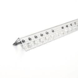 Set 50 Coltare Aluminiu Premium, 30x30x0.35 mm, 2.5 m, Fara Plasa, Argintiu, Profil pentru Colt Exterior, Coltar Exterior, Coltar Aluminiu, Profil Colturi, Profil Colturi Exterioare, Profil Protectie Colturi, Profil Protectia Colturilor