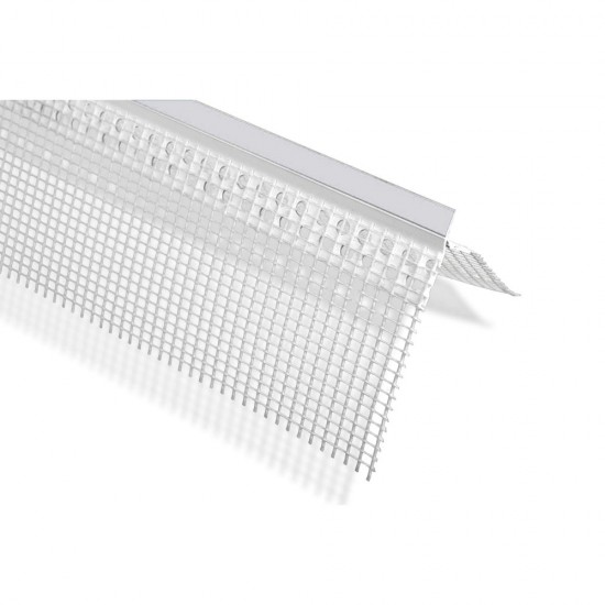 Profil din PVC cu Plasa si Picurator, 2.5 m, Profil din PVC, Profil din PVC pentru Colturi, Coltar PVC, Coltar PVC Cu Plasa, Profil PVC cu Plasa, Profil PVC cu Picurator, Profil pentru Colt Exterior, Coltar Exterior, Coltar PVC, Profil Colturi