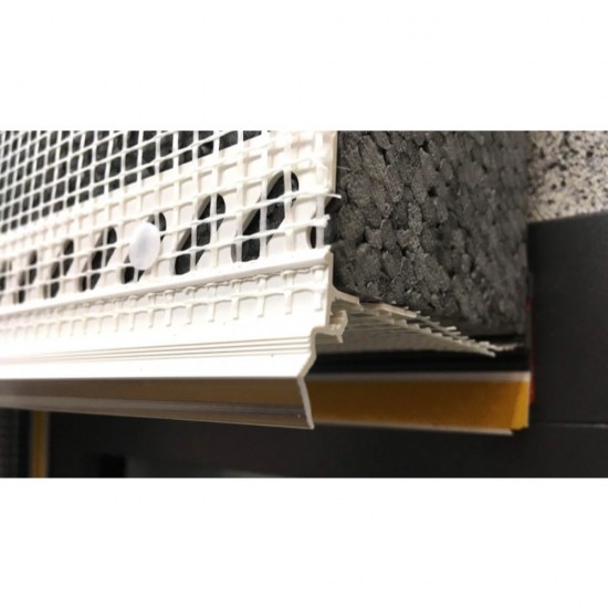 Profil din PVC cu Plasa si Picurator, 2.5 m, Profil din PVC, Profil din PVC pentru Colturi, Coltar PVC, Coltar PVC Cu Plasa, Profil PVC cu Plasa, Profil PVC cu Picurator, Profil pentru Colt Exterior, Coltar Exterior, Coltar PVC, Profil Colturi