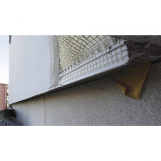 Profil din PVC cu Plasa si Picurator, 2.5 m, Profil din PVC, Profil din PVC pentru Colturi, Coltar PVC, Coltar PVC Cu Plasa, Profil PVC cu Plasa, Profil PVC cu Picurator, Profil pentru Colt Exterior, Coltar Exterior, Coltar PVC, Profil Colturi