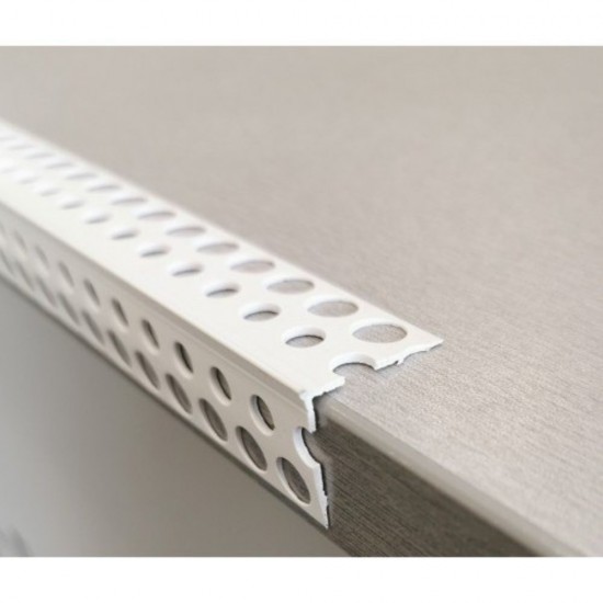 Set 50 Coltare din PVC, 25x25 mm, 2.5 m, Fara Plasa, Alb, Profil pentru Colt Exterior, Coltar Exterior, Coltar PVC, Profil Colturi, Profil Colturi Exterioare, Profil Protectie Colturi, Profil PVC Colt Exterior, Profil Protectia Colturilor