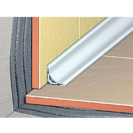 Profil pentru Colt din PVC Portelanat, Alb, 2,5 m