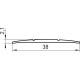 Profil Trecere Aluminiu, 38mm x 2.7m, Auriu, Model 3124, Profil Trecere, Profil pentru Trecere, Profil Trecere Pardoseli, Profil Trecere Podele, Profil Trecere Pardoseala, Profil Trecere Podea, Profil pentru Podea