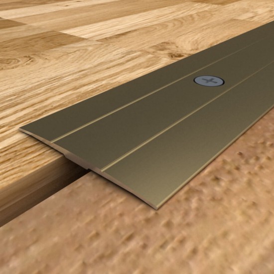 Profil Trecere Aluminiu, 38mm x 2.7m, Auriu, Model 3124, Profil Trecere, Profil pentru Trecere, Profil Trecere Pardoseli, Profil Trecere Podele, Profil Trecere Pardoseala, Profil Trecere Podea, Profil pentru Podea