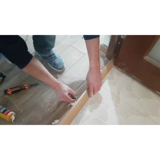 Profil Trecere Aluminiu, 38mm x 2.7m, Auriu, Model 3124, Profil Trecere, Profil pentru Trecere, Profil Trecere Pardoseli, Profil Trecere Podele, Profil Trecere Pardoseala, Profil Trecere Podea, Profil pentru Podea