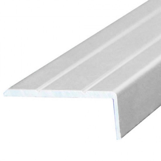 Profil Aluminiu pentru Trepte, 25x10 mm, 2.7 m, Argintiu, Model 3126, Profil Trepte, Profil pentru Treapta, Profil Protectie Trepte, Profil pentru Protectia Treptelor, Profil pentru Trepte, Profile pentru Trepte, Profile Trepte