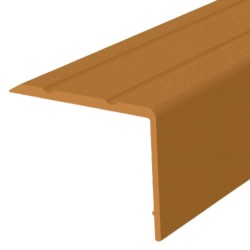Profil Treapta 3971, 2.7 m, Aluminiu, Bronz, Profil Treapta 270cm, Profil de Aluminiu pentru Treapta, Profil Culoare Bronz pentru Treapta, Profile de Aluminiu pentru Trepte, Profile Trepte Bronz, Profile pentru Scari, Profil Protectie Treapta