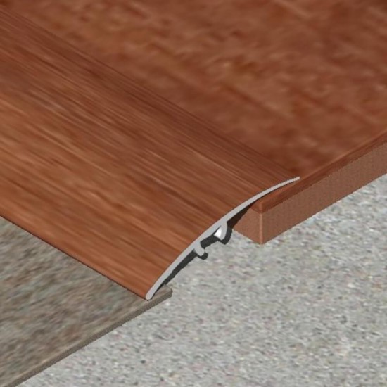 Profil Trecere cu Functie Dubla 4155, 41mm x 0.9m, Aluminiu, Stejar, Profil Trecere Pardoseala, Profil de Trecere Functie Dubla, Profil de Trecere Aluminiu, Profile de Trecere Parchet, Profil Trecere cu Functie Dubla Pardoseli