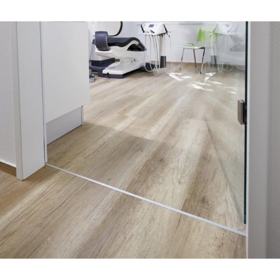 Profil Trecere cu Functie Dubla 4155, 41mm x 2.7m, Aluminiu, Argintiu, Profil Trecere Pardoseala, Profil de Trecere Functie Dubla, Profil de Trecere Aluminiu, Profile de Trecere Parchet, Profil Trecere cu Functie Dubla Pardoseli