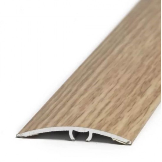 Profil Trecere cu Functie Dubla 4155, 41mm x 2.7m, Aluminiu, Stejar, Profil Trecere Pardoseala, Profil de Trecere Functie Dubla, Profil de Trecere Aluminiu, Profile de Trecere Parchet, Profil Trecere cu Functie Dubla Pardseli