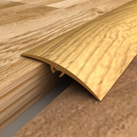 Profil Trecere cu Functie Dubla 4155, 41mm x 2.7m, Aluminiu, Fag, Profil Trecere Pardoseala, Profil de Trecere Functie Dubla, Profil de Trecere Aluminiu, Profile de Trecere Parchet, Profil Trecere cu Functie Dubla Pardoseli