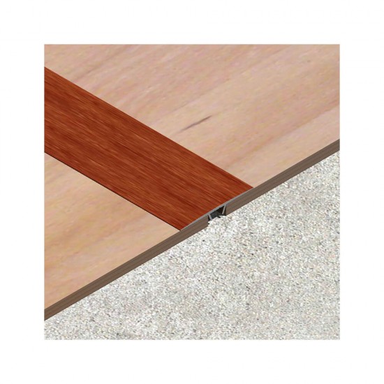 Profil Trecere cu Functie Dubla 4155, 41mm x 2.7m, Aluminiu, Cires, Profil Trecere Pardoseala, Profil de Trecere Functie Dubla, Profil de Trecere Aluminiu, Profile de Trecere Parchet, Profil Trecere cu Functie Dubla Pardoseli