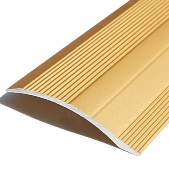 Profil de Trecere din Aluminiu TVA25, Neperforat, 2.7 m, Auriu, Diferenta de Nivel, Profil de Trecere, Profil de Trecere Pardoseli, Profil de Trecere Aluminiu, Profil de Trecere pentru Diferenta de Nivel, Profil Trecere Pardoseli