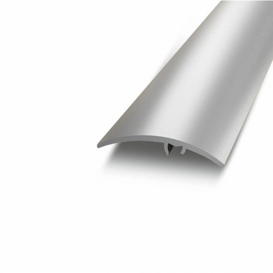 Profil de Trecere cu Functie Dubla cu Surub Ascuns, Aluminiu, 50 mm x 2.7 m, Culoare Argintie, Profil Trecere, Profil Trecere Gresie, Profil Trecere Parchet