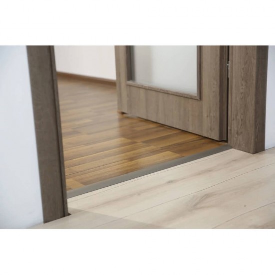 Profil Trecere cu Functie Dubla 4155, 41mm x 2.7m, Aluminiu, Frasin Gri, Profil Trecere Pardoseala, Profil de Trecere Functie Dubla, Profil de Trecere Aluminiu, Profile de Trecere Parchet, Profil Trecere cu Functie Dubla Pardoseli