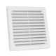 Grila de Aerisire cu Plasa Karro, 15x15 cm, Plastic Alb, Plasa de Aerisire, Rama de Aerisire, Grile Ventilatie cu Plasa, Rama de Ventilare cu Plasa, Grila Plastic cu Plasa de Aerisire, Grile Simple de Aerisire cu Plasa Antiinsecte, Sisteme de Ventilatie