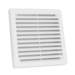 Grila de Aerisire cu Plasa Karro, 25x25 cm, Plastic Alb, Plasa de Aerisire, Rama de Aerisire, Grile Ventilatie cu Plasa, Rama de Ventilare cu Plasa, Grila Plastic cu Plasa de Aerisire, Grile Simple de Aerisire cu Plasa Antiinsecte, Sisteme de Ventilatie