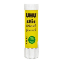 Lipici Solid Stick Hartie UHU, 8.2g, Fara Solventi, Lipici pentru Uz Scolar, Lipici Scoala, Lipici Solid Mic, Lipici pentru Hartie, Lipici pentru Craft, Lipici Solid cu Uscare Rapida, Lipici Solid Rezistent, Tub Lipici Solid