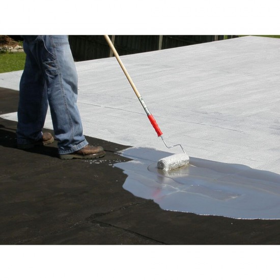 Lac Asfaltic Hermes Silver Bitume, 5 L, Argintiu, Anti UV, Lac Asfaltic cu Pasta de Aluminiu, Lac Asfaltic Impotriva Radiatilor UV, Lac Protejare Solutii Bituminoase, Lac protejare Hidroizolatie, Solutie Protectie Hidroizolatie Bituminoasa