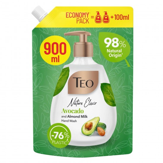 Teo Rezerva Sapun Lichid Avocado Si Lapte De Migdale, 900 Ml