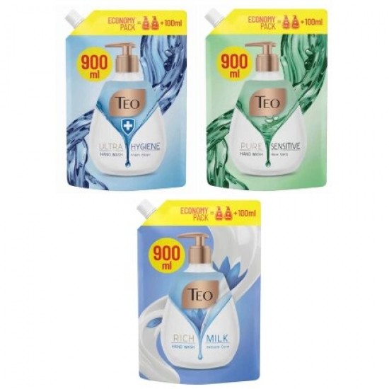 Teo Rezerva Sapun Lichid Sensitive Cu Aloe Vera, 900 Ml