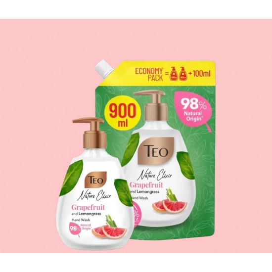 Teo Rezerva Sapun Lichid Grapefruit Si Lemongrass Nature Elixir, 900 Ml