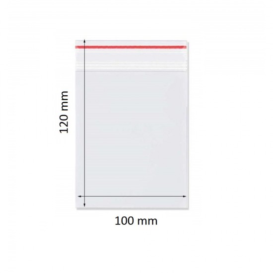 Pungi PREMIUM cu Fermoar, 100x120 mm, 100 Buc/Set, Grosime Folie 50 Microni, Punga Ziplock Transparenta cu Sistem de Resigilare - Pungi cu Inchidere