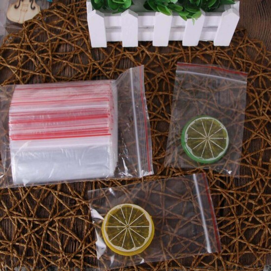 Set 1000 Pungi cu Fermoar, 70x100 mm, Grosime Folie 50 Microni, Punga Ziplock Transparenta cu Sistem de Resigilare - Pungi cu Inchidere