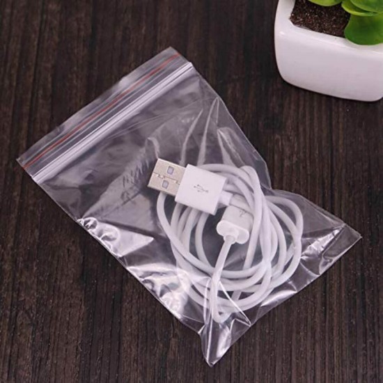 Set 1000 Pungi cu Fermoar, 80x120 mm, Grosime Folie 50 Microni, Punga Ziplock Transparenta cu Sistem de Resigilare - Pungi cu Inchidere