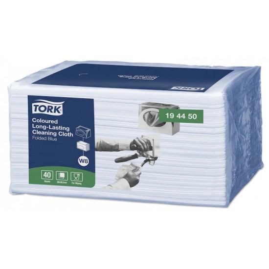 Laveta Pentru Curatare Tork 1 Strat Albastru,40buc/set, 8 Seturi/bax