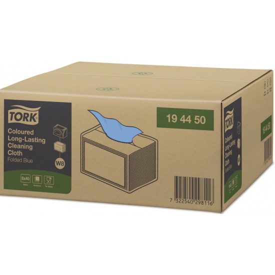 Laveta Pentru Curatare Tork 1 Strat Albastru,40buc/set, 8 Seturi/bax