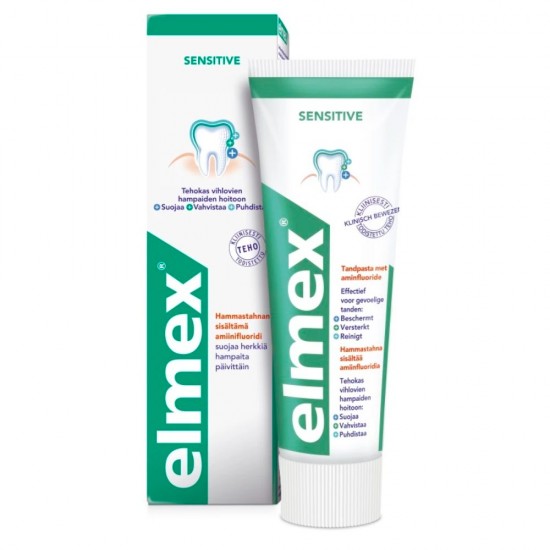 Pasta de Dinti Elmex Sensitive, 75 ml, cu Efect de Calmare, Pasta de Dinti Sensibili, Pasta pentru Dinti Sensibili, Pasta Dinti Elmex, Pasta Dinti Sensibili, Pasta Dantura Sensibila, Pasta pentru Dinti, Pasta Elmex pentru Dinti, Elmex Pasta de Dinti