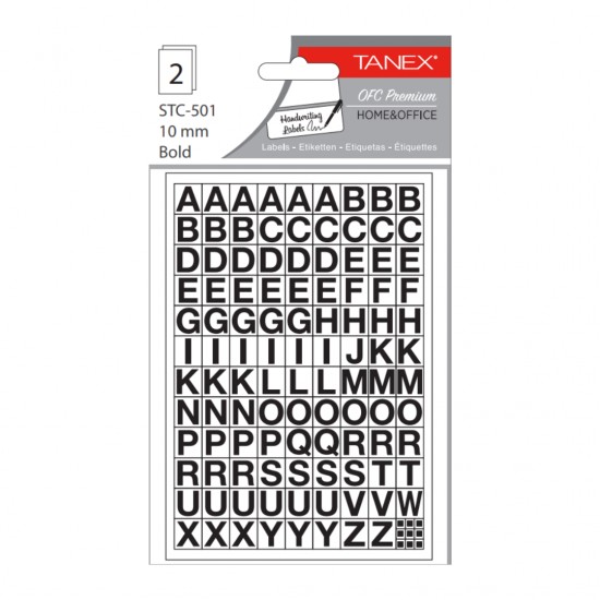 Etichete Autoadezive Cu Cifre, 0-9, 2 Folii/set, Tanex, 10mm Bold