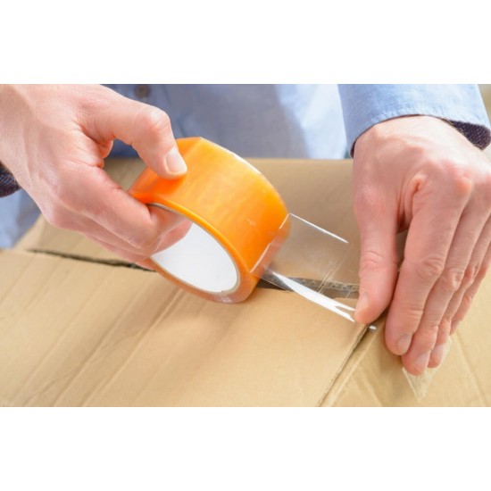 Banda Adeziva VIBAC Solvent, 48mm x 60m, Transparenta, Benzi Transparente pentru Ambalare, Banda Scotch Transparenta, Banda Adeziva pentru Ambalare, Banda Adeziva Transparenta Ieftina