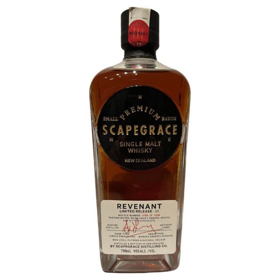 Whiskey Scapegrace Single Malt Revenant III, 0.7 L