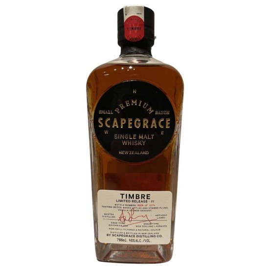 Whiskey Scapegrace Single Malt Timbre IV, 0.7 L