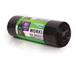 Saci Plastic Reciclat, Standard, 35l, 50x60cm, 20 Microni, 15buc/rola, Resaco - Negri