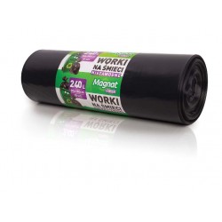 Saci Plastic Reciclat, Standard, 240l, 87x140cm, 35 Microni, 10buc/rola, Resaco - Negri