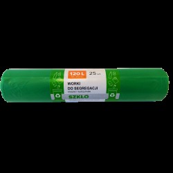 Saci Plastic Reciclat, Standard, 120l, 69x105cm, 38 Mic, 25buc/rola, Resaco - Verzi - Deseuri De Sti