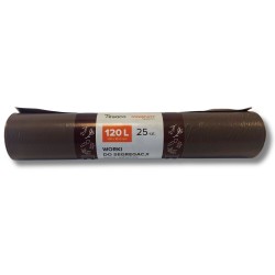 Saci Plastic Reciclat, Standard, 120l, 69x105cm, 35 Mic, 25buc/rola, Resaco - Maro - Deseuri Bio