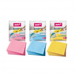 Lavete Universale, Subtiri, 35 X 35cm, 5 Buc/set, 70% Vascoza, York - Galbene, Albastre