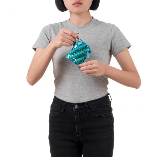 Borseta Zipit Metalic - Verde