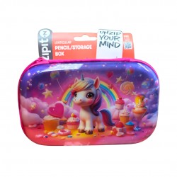 Penar Cu Fermoar Zipit Lenticular Top Storage Box - Unicorn Pinkcloud